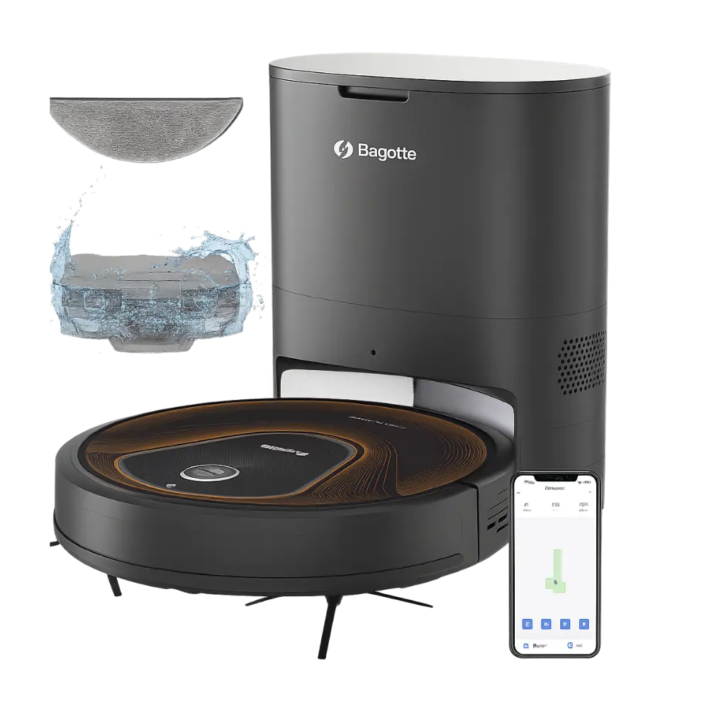 Bagotte950Max Roboterstaubsauger mit Absaugstation & Wischfunktion